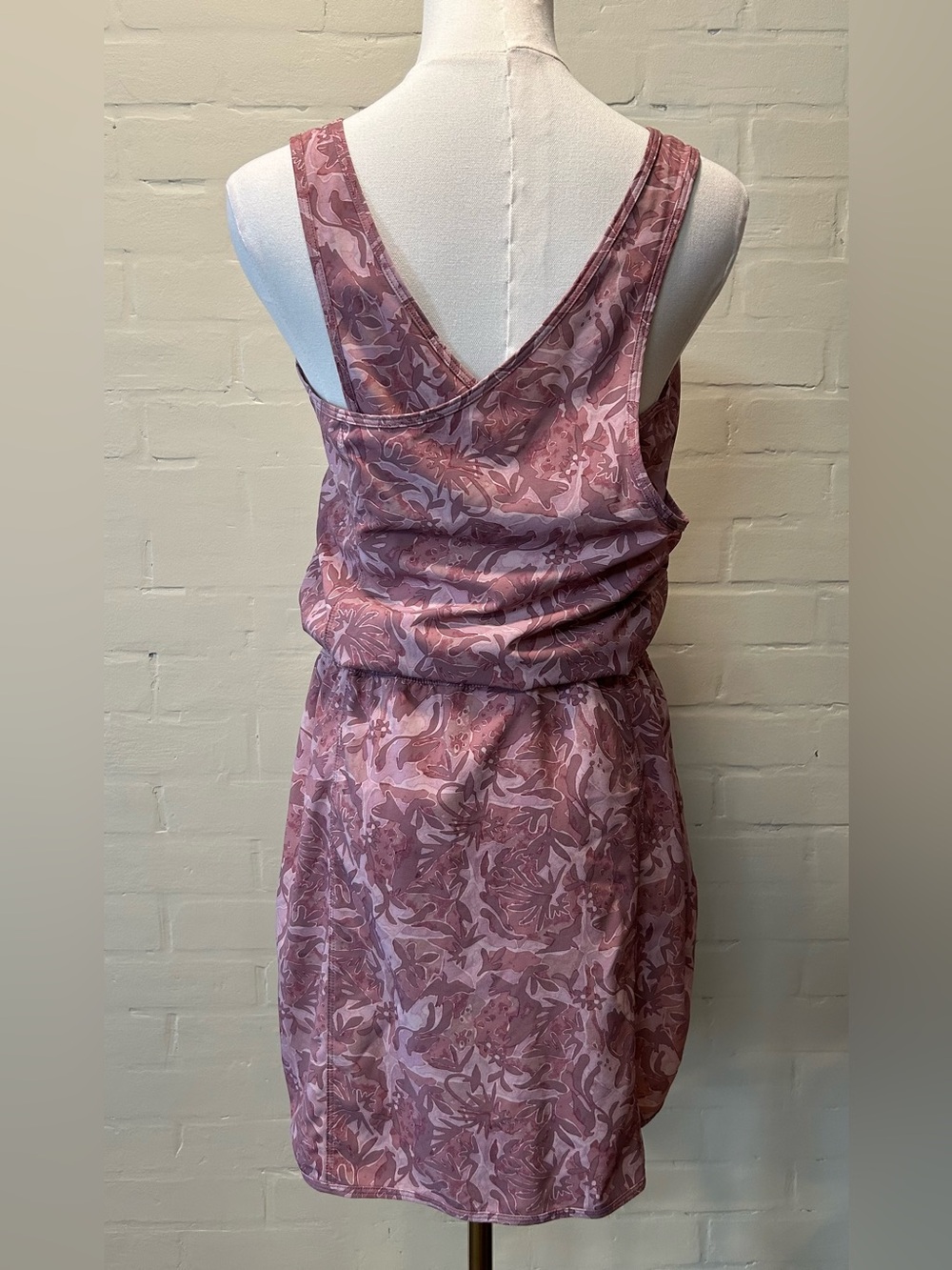 Patagonia Mauve Floral Fleetwith Tank Dress Small Crunchy Chic Granola Gorpcore - Picture 5 of 9